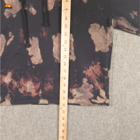 Champion Pullover Hoodie Black Cropped Bleach Tie Dye Streetwear Festi Women's M - Picture 7 of 10